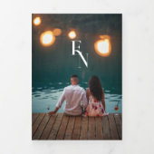 Hochzeit des Rustikalen Waldes | SAVE THE DATE Dreifach Gefaltete Einladung (Cover)