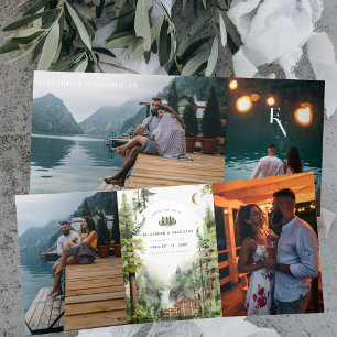 Hochzeit des Rustikalen Waldes SAVE THE DATE Dreifach Gefaltete Einladung