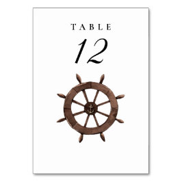 Hochzeit des Schiffes auf Nautical Sailboat Tischnummer