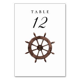 Hochzeit des Schiffes auf Nautical Sailboat Tischnummer