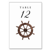 Hochzeit des Schiffes auf Nautical Sailboat Tischnummer (Rückseite)