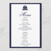 Hochzeit des Schiffes Nautical Cruise Menükarte (Vorderseite)