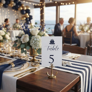 Hochzeit des Schiffes Nautical Cruise Tischnummer