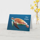 Hochzeit des Schildkrötenblauen Fotos Karte (Gelbe Blume)