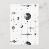 Hochzeit des Schwarz-weißen Crescent Moon Begleitkarte (Rückseite)