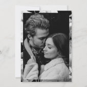 Hochzeit des Schwarz-weißen Peonies-Fotos Einladung (Rückseite)