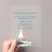 Hochzeit des Segelbootes Acryleinladungen (Insitu (Handheld))