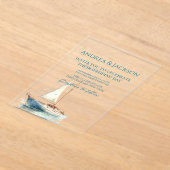Hochzeit des Segelbootes Acryleinladungen (Ablage )