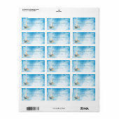 Hochzeit des Segelbootes Adressaufkleber (Vorne)