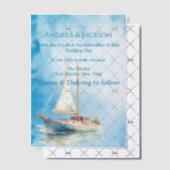 Hochzeit des Segelbootes Pergament Einladungen (Versetzt (Einladung))