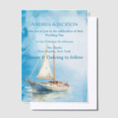 Hochzeit des Segelbootes Pergament Einladungen (Versetzt)