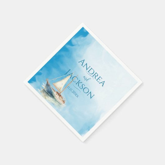 Hochzeit des Segelbootes Serviette (Ecke)