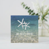Hochzeit des Starfish Tropical Beach Einladung (Stehend Vorderseite)