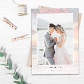 Hochzeit des Sunset Ocean Foto Dankeskarte