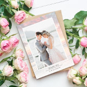 Hochzeit des Sunset Ocean Foto Dankeskarte