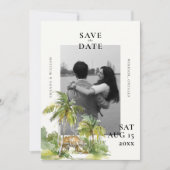 Hochzeit des Tropenziel-Fotos Save The Date (Vorderseite)