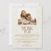 Hochzeit des tropischen Fotos Dankeskarte (Rückseite)