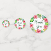 Hochzeit des tropischen hawaiianischen Hibiskus Konfetti (Rückseiten)