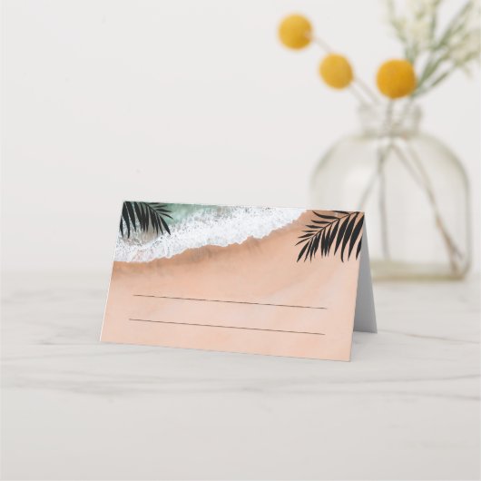 Hochzeit des tropischen Ozeans Platzkarte (Vorderseite)