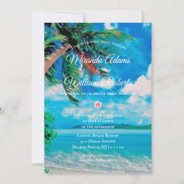 Hochzeit des tropischen Sommers Einladung