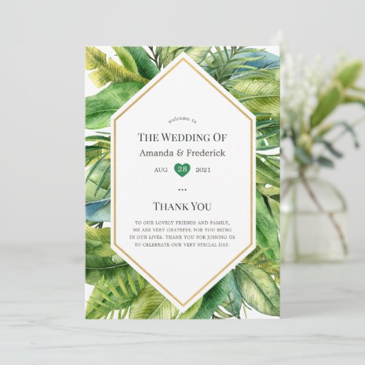 Hochzeit des tropischen Sommers mit Wasserfarbe Programm (Stehend Vorderseite)