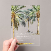 Hochzeit des tropischen Strandes Acryleinladungen (Insitu (Handheld))