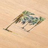 Hochzeit des tropischen Strandes Acryleinladungen (Ablage )