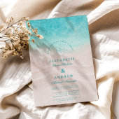 Hochzeit des tropischen Strandes Einladung