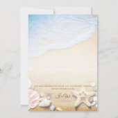 Hochzeit des tropischen Strandes Einladung (Rückseite)