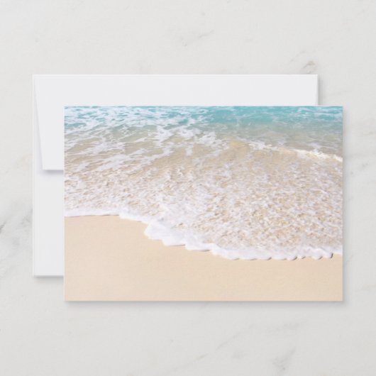 Hochzeit des tropischen Strandes im Sommer RSVP Karte (Rückseite)