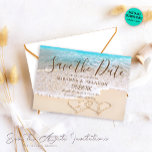 Hochzeit des tropischen Strandes mit blauem Ozean Save The Date<br><div class="desc">Erleben Sie die Ruhe und das ruhige Wasser mit unserem Custom Blue Ocean Waves Tropical Beach Hochzeit Save the Date. Dieses exklusive Save the Date, das mit Liebe von Mylini Design entworfen wurde, wird Ihnen den perfekten Ton für Ihre Nuptials mit Strandmotiven Set geben. Es besticht durch eine exquisite Darstellung...</div>