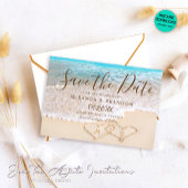 Hochzeit des tropischen Strandes mit blauem Ozean Save The Date
