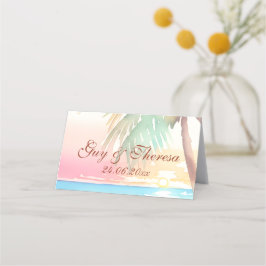 Hochzeit des tropischen Strandes Platzkarte