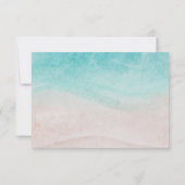 Hochzeit des tropischen Strandes RSVP Karte (Rückseite)