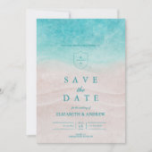 Hochzeit des tropischen Strandes Save The Date (Vorderseite)