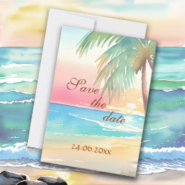 Hochzeit des tropischen Strandes Save The Date