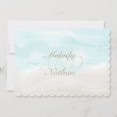 Hochzeit des tropischen Strandes Save The Date (Rückseite)