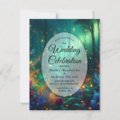 Hochzeit des verzauberten Waldes von strahlenden J Einladung (Vorderseite)