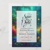 Hochzeit des verzauberten Waldes von strahlenden J Save The Date (Vorderseite)