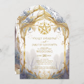 Hochzeit des verzauberten Waldportals Einladung (Vorne/Hinten)
