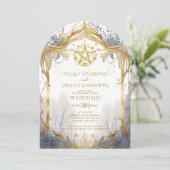 Hochzeit des verzauberten Waldportals Einladung (Stehend Vorderseite)