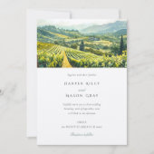 Hochzeit des verzauberten Weingartens Napa Einladung (Vorderseite)