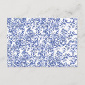 Hochzeit des viktorianischen Blumenschiffes in Bla Begleitkarte (Rückseite)