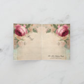 Hochzeit des Vintagen französischen eleganten Junk Einladung (Innenseite)