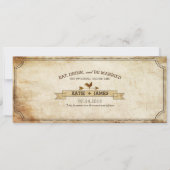 Hochzeit des Vintagen Westerns Einladung (Rückseite)