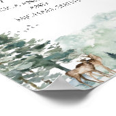 Hochzeit des Waldes Watercolor - Willkommen Poster (Ecke)