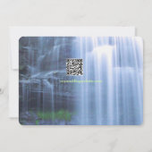 Hochzeit des Wasserfalls "Grüne Natur" Einladung (Rückseite)