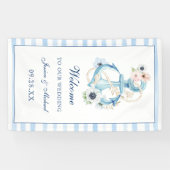 Hochzeit des Wasserfarben-Ankerstrands Banner (Horizontal)