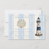Hochzeit des Wasserfarben-Leuchtturms Dankeskarte (Vorderseite)