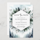 Hochzeit des Wasserfarbenchic Save The Date (Vorne/Hinten)